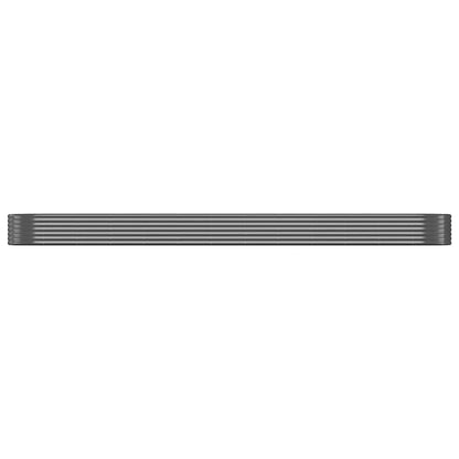 Jardinera Arriate Acero Galvanizado Antracita 600x140x36cm_2