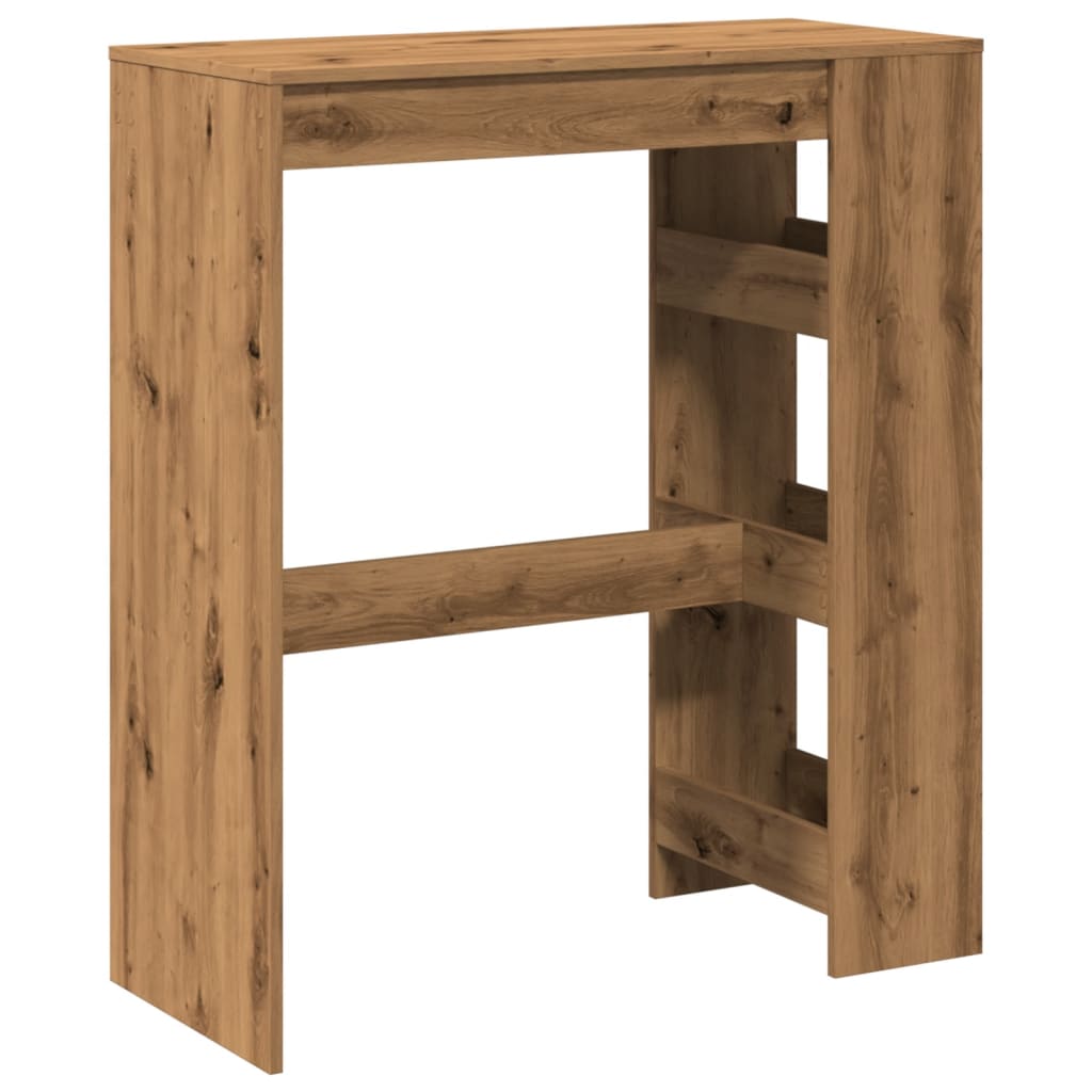 Mesa Alta Con Estantes Madera Roble Artisian 90x40x103,5 Cm_4