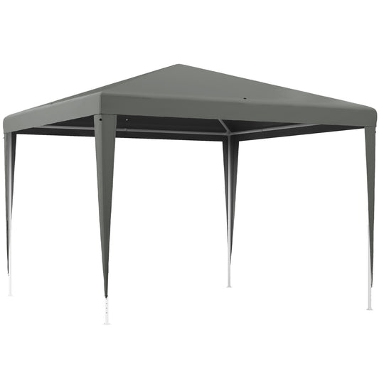 Outsunny Carpa Desmontable De Jardín 3x3 M Para Bodas Camping Fiestas Gris_0