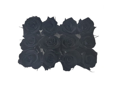 Mundo Eterno Rosas Negras Preservadas 12 Unidades 3-4cm_0
