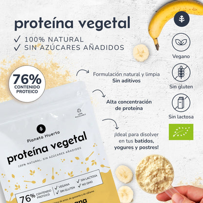 Proteína vegetal ECO 76% Banana Planeta Huerto 500 g