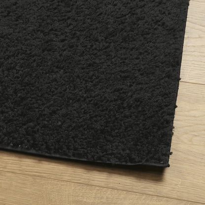 Vidaxl Alfombra Peluda De Pelo Largo Moderna Pamplona Negra 60x110 Cm_3