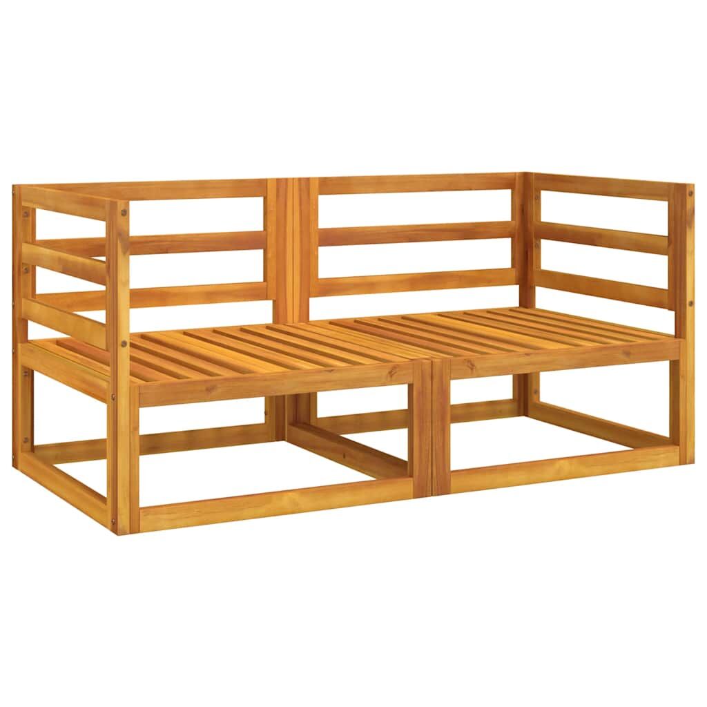 Vidaxl Sofás Modulares Esquina 2 Uds Madera Acacia Cojines Gris Claro_3