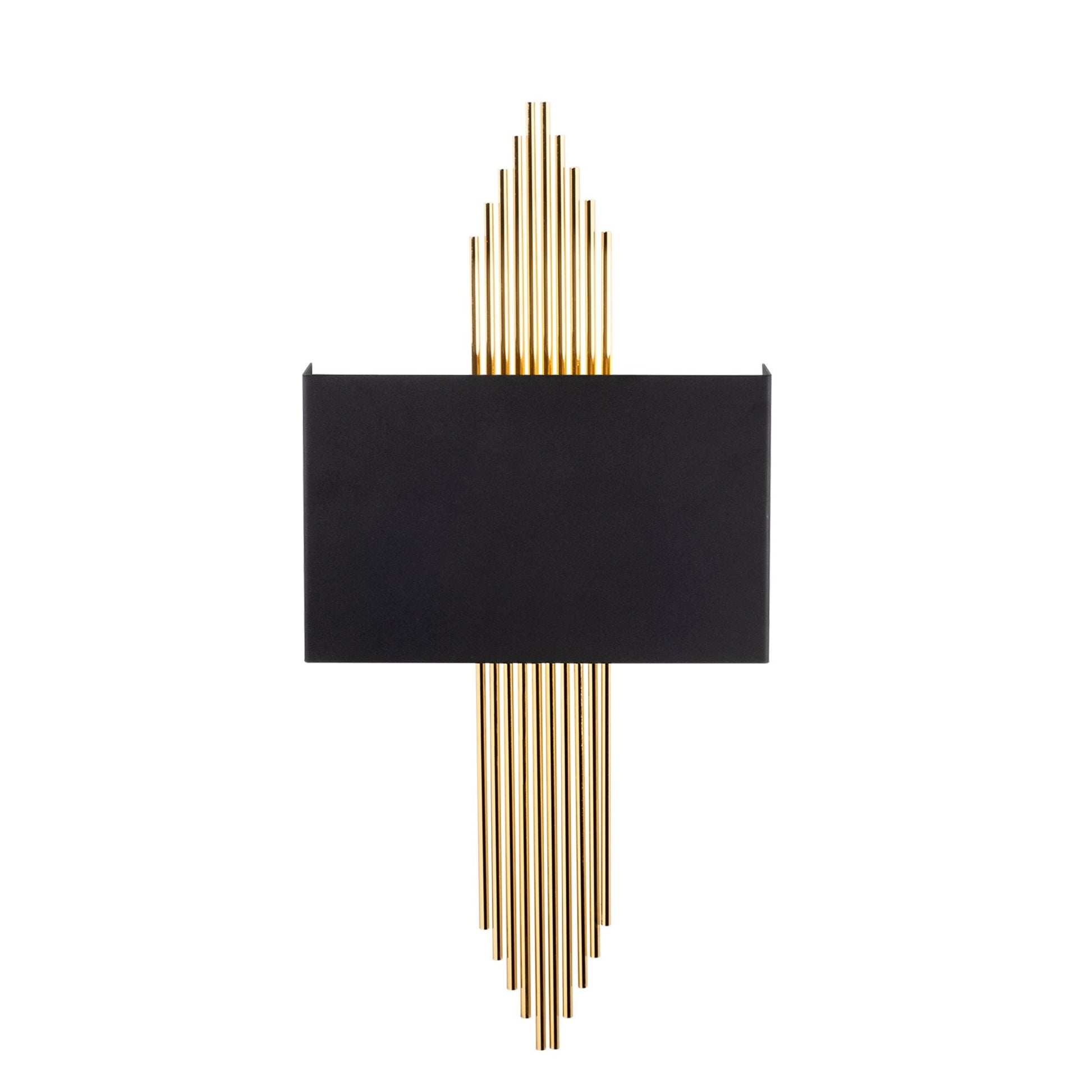 Aplique De Pared Recto, Metal , Negro oro, 75x10x22, Casquillo E 27 Max 40 W_2