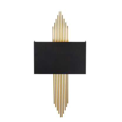 Aplique De Pared Recto, Metal , Negro oro, 75x10x22, Casquillo E 27 Max 40 W_2