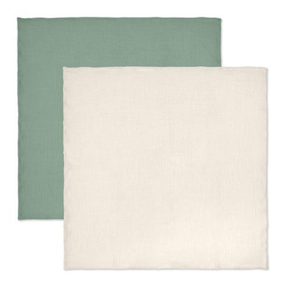Pack 2 Muselinas De Algodón 70x70 Para Bebé Salvia_2