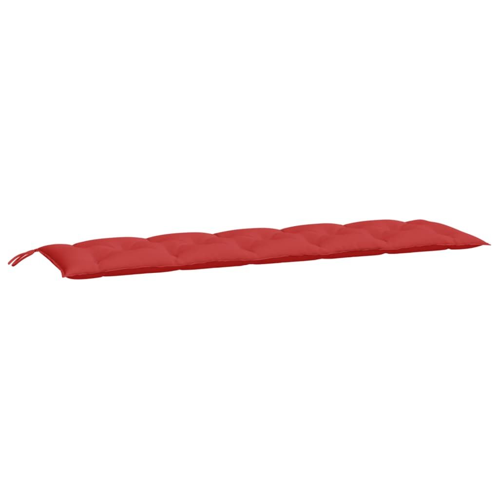 Vidaxl Cojín De Banco De Jardín Tela Oxford Rojo 180x50x7 Cm_0