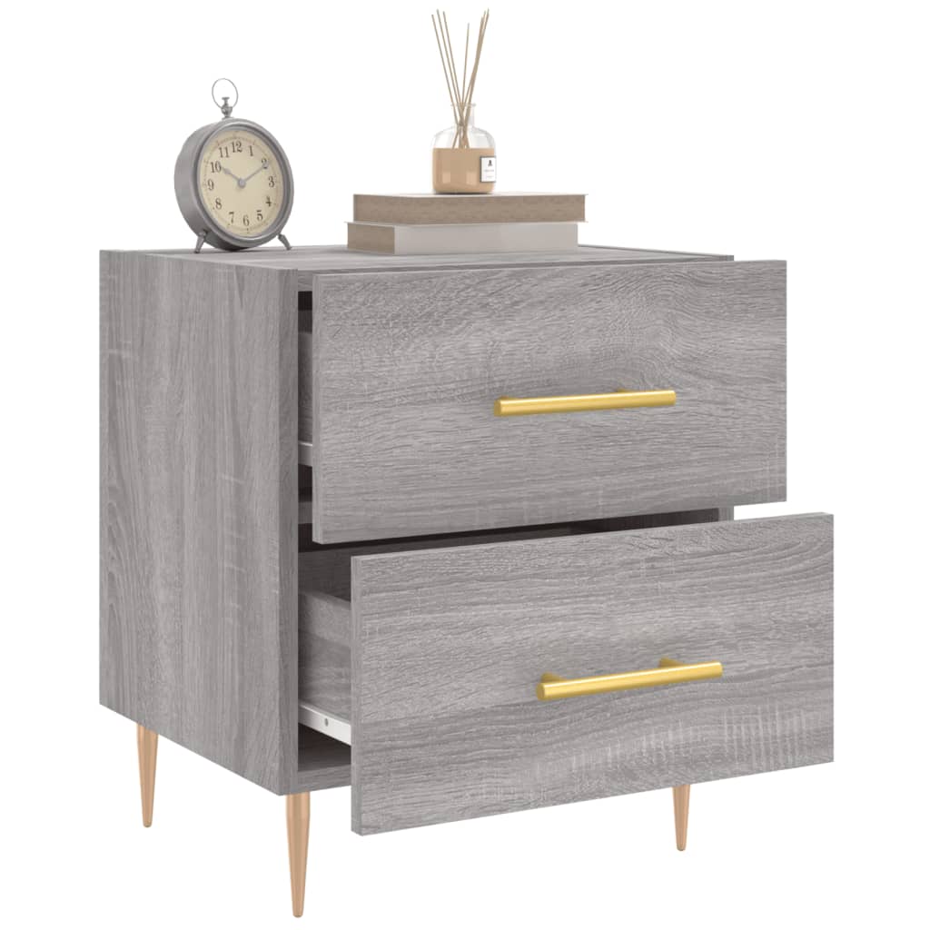 Mesitas Noche 2 Uds Madera Ingeniería Gris Sonoma 40x35x47,5 Cm_2