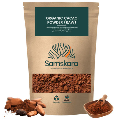 Samskara Cacao Crudo (raw) Ecológico En Polvo, Natural Sin Alcalinizar, Origen Perú, Sabor Intenso Y Afrutado | 1 kg_0