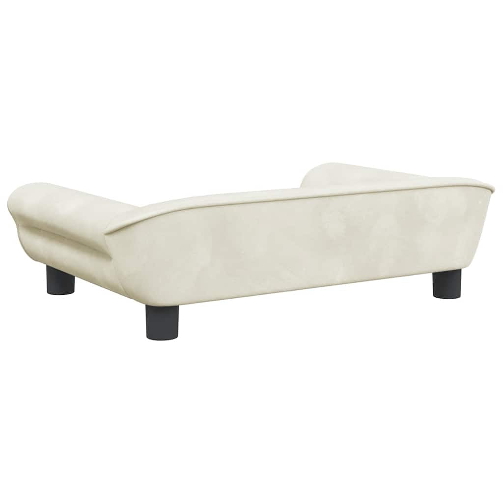 Vidaxl Cama Para Perros De Terciopelo Crema 70x48x22 Cm_4