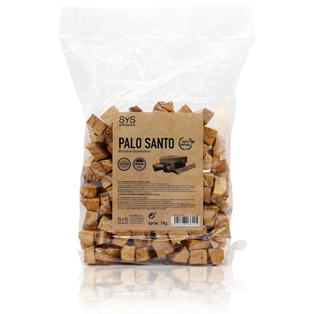 Palo Santo Natural SYS Aromas 1 kg | Madera Aromática 100% Natural y Certificada | Gran Formato para Sahumar_0