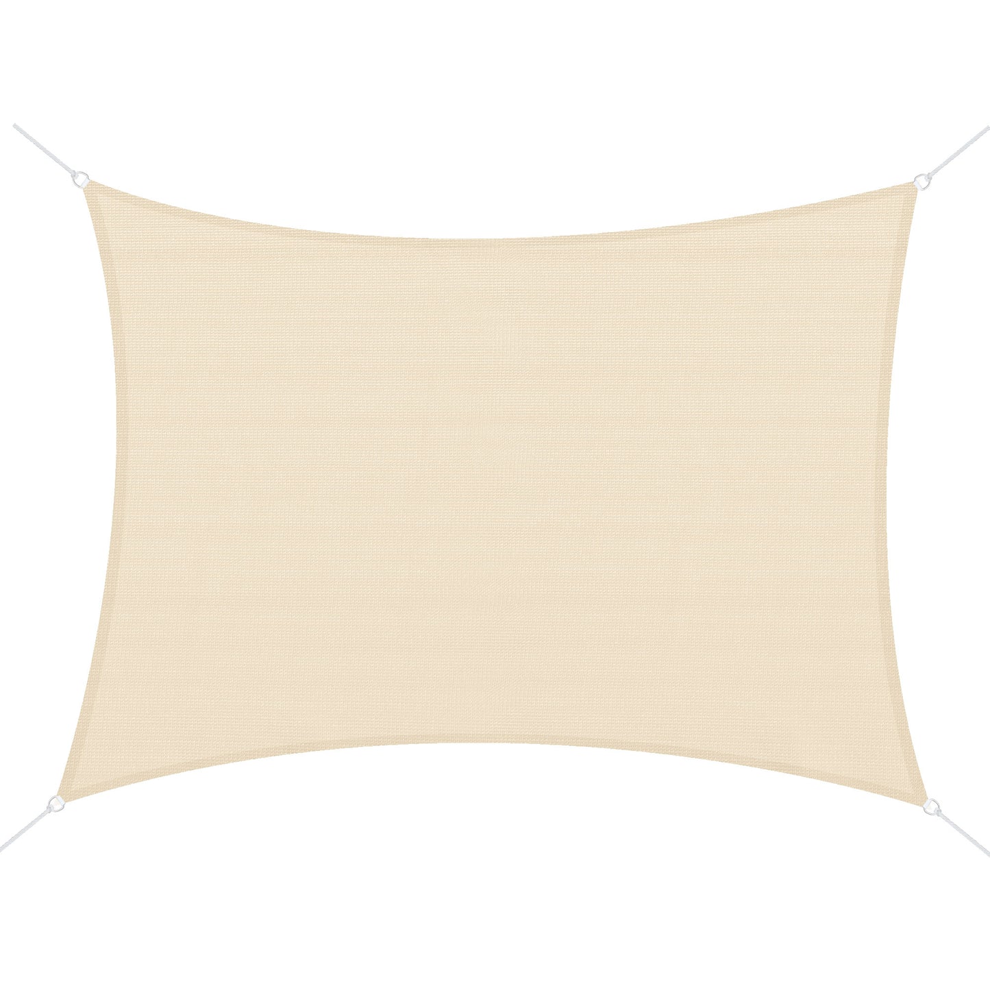 Outsunny Toldo Vela De Sombra Rectangular 4x6 M Con Anti-uv Crema_0