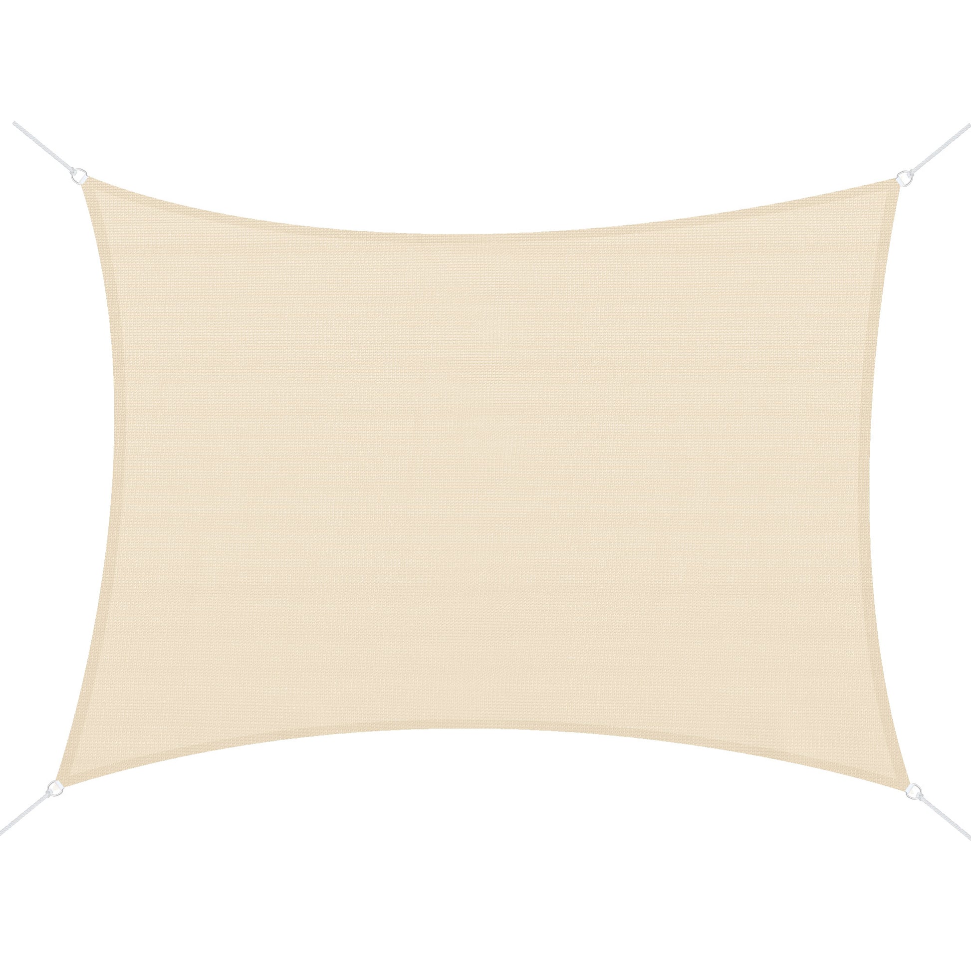 Outsunny Toldo Vela De Sombra Rectangular 4x6 M Con Anti-uv Crema_0