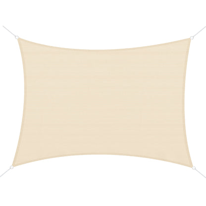 Outsunny Toldo Vela De Sombra Rectangular 4x6 M Con Anti-uv Crema_0