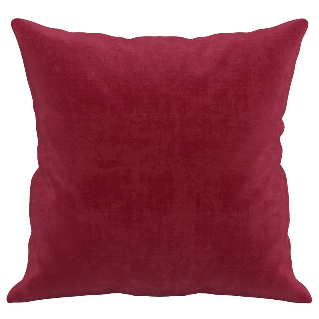 Vidaxl Cojines Decorativos 2 Uds Terciopelo Rojo Tinto 40x40 Cm_3