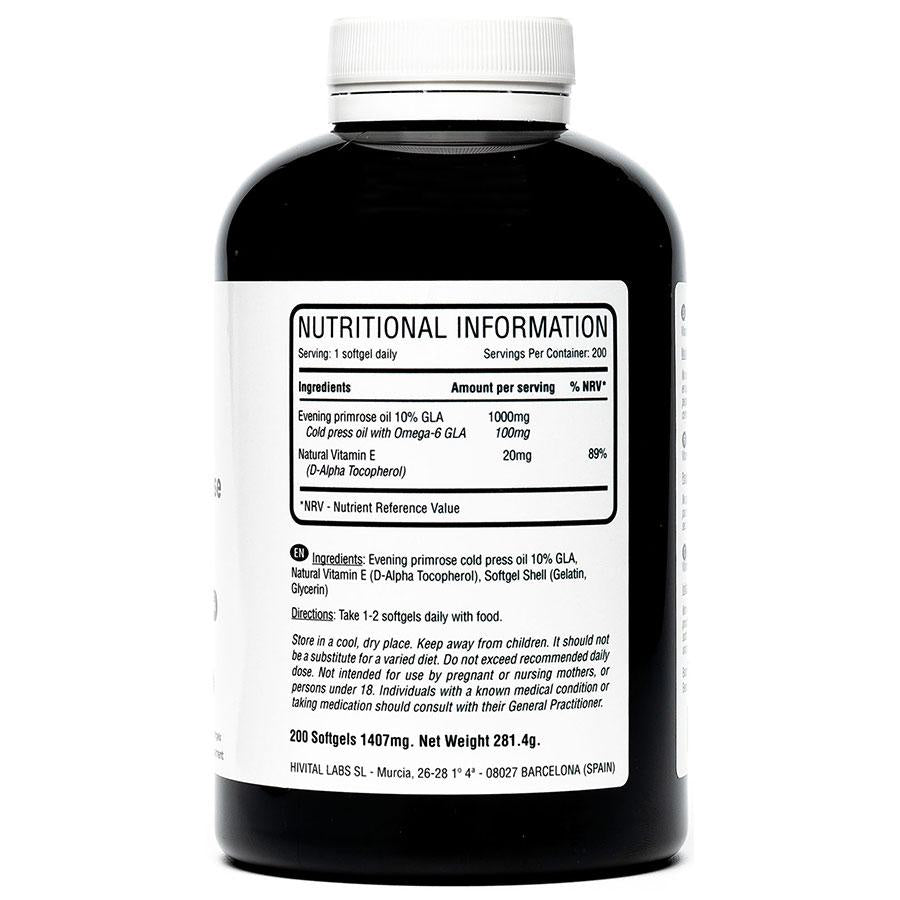 Aceite de Onagra 1000 mg Hivital 200 perlas