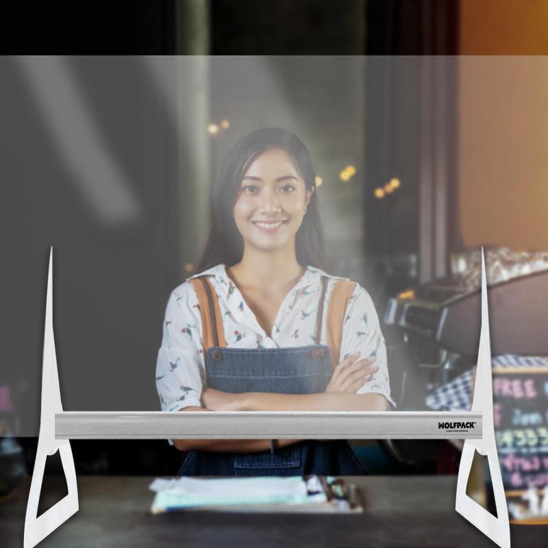 Mampara Protectora  Sobremesa  Metacrilato Trasnparente 8mm. 67x100cm