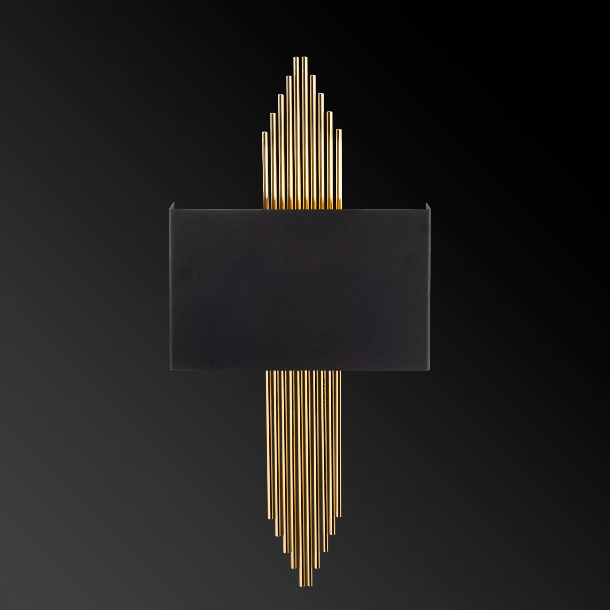 Aplique De Pared Recto, Metal , Negro oro, 75x10x22, Casquillo E 27 Max 40 W_3