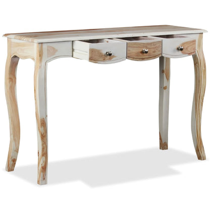 Mesa Consola Con 3 Cajones Madera Maciza Sheesham 110x40x76 Cm_4