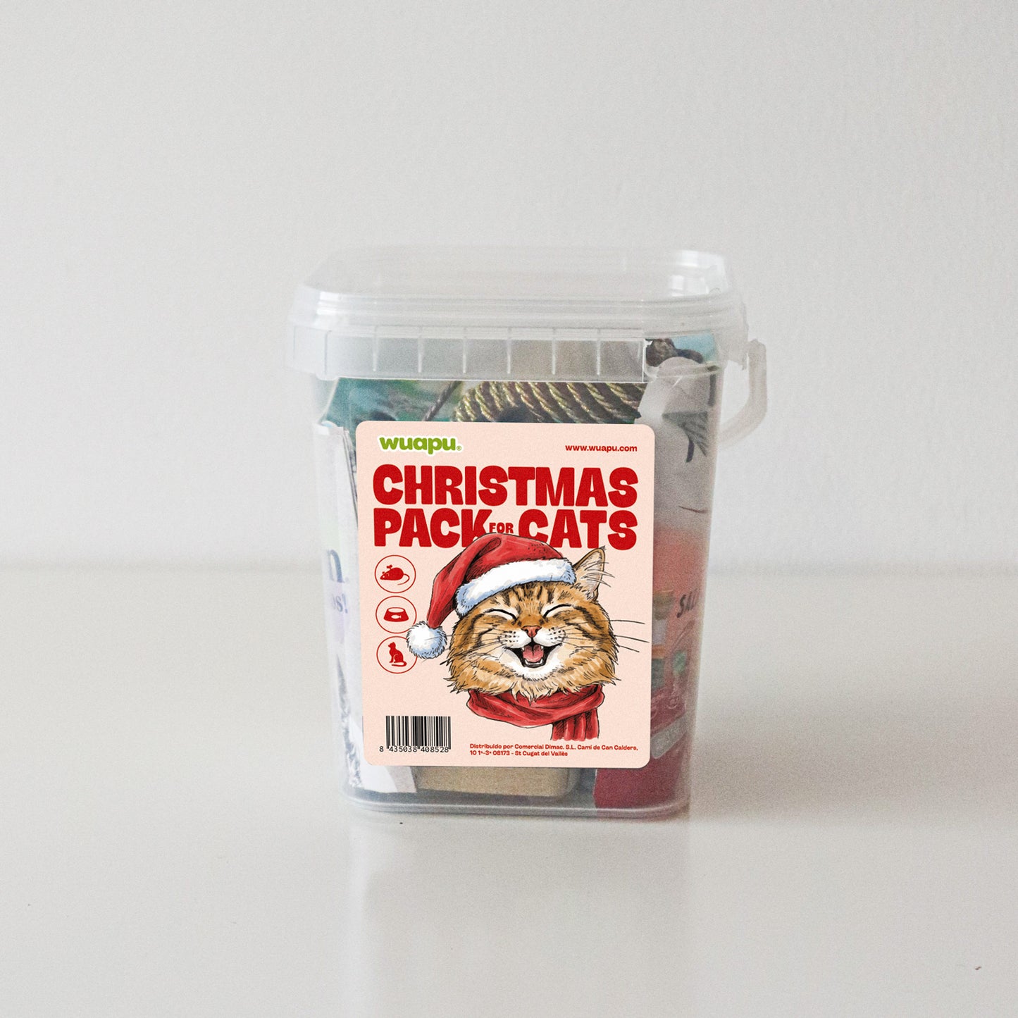 Christmas Pack Para Gato De Wuapu Con Snacks, Juguetes Y Alimento Húmedo_1