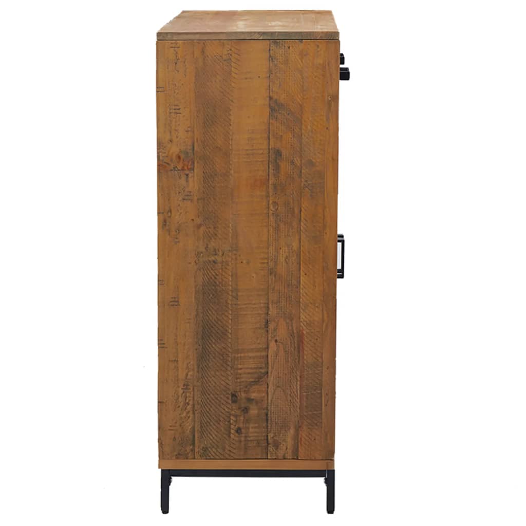 Zapatero De Madera Maciza De Pino 75x40x110 Cm / Vetonek_2