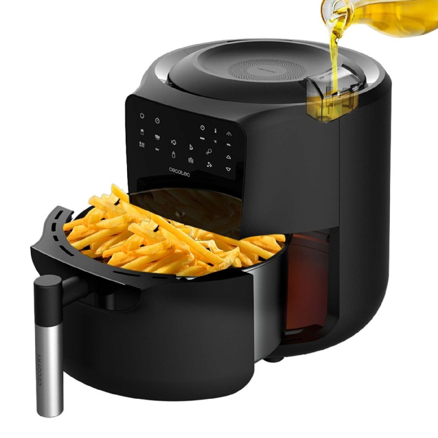 Freidora De Aire Sin Aceite De 5,5 L Cecofry Rain Pack. Air Fryer Con Accesorios. 1550 W, Spray De Aceite Incorporado, Pulverización Automática Y Ma_0