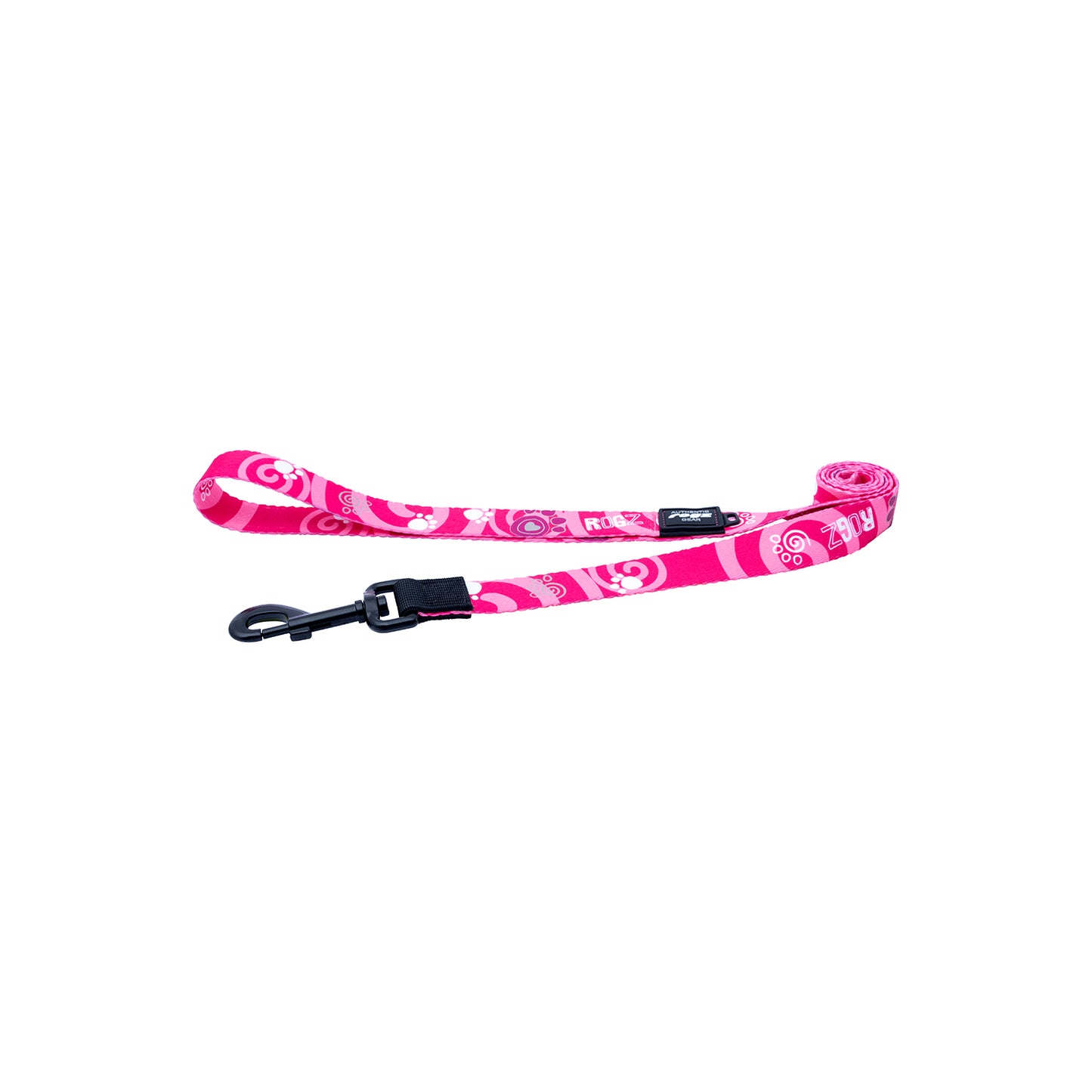 Correa Para Perro, Modelo Fusion De Rogz, Estampado Huellas Rosas. Talla M (12-22kg)_1