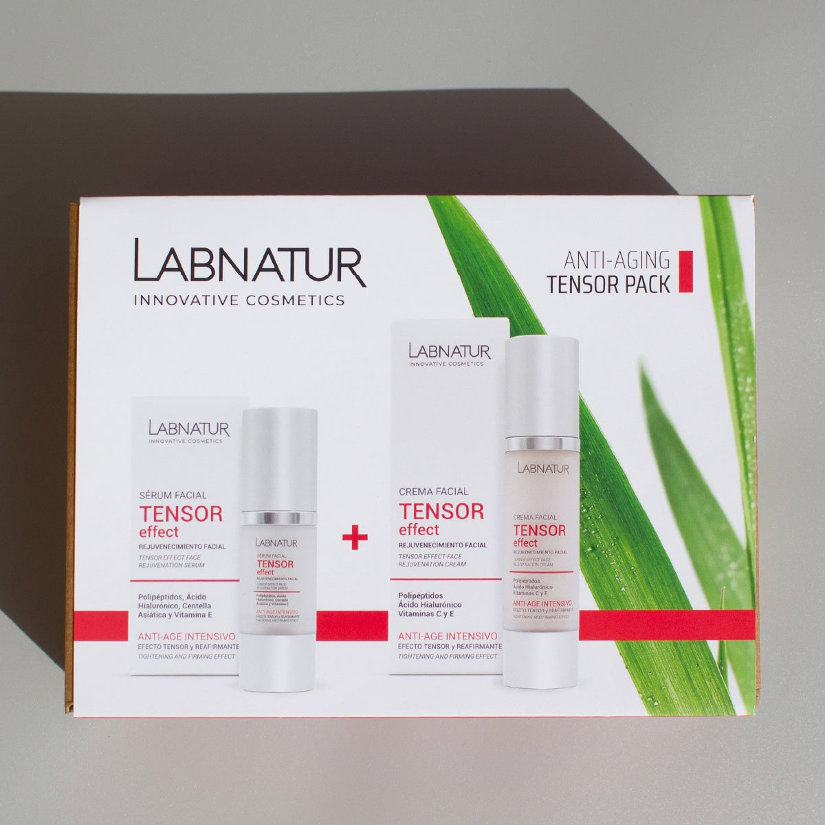 Pack Anti-Aging Tensor Effect Labnatur | Sérum Facial y Crema Facial | Polipéptidos y Ácido Hialurónico_2