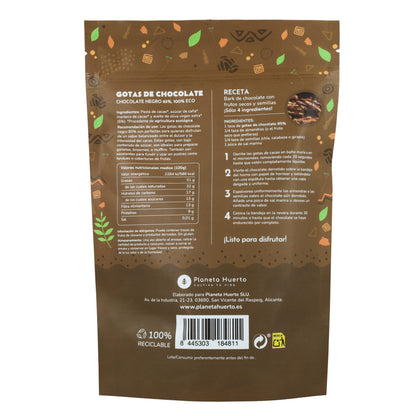 Gotas de Chocolate 85% cacao ECO Planeta Huerto 200 g