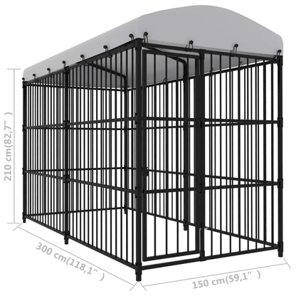 Perrera De Exterior Con Techo 300x150x210 Cm_4