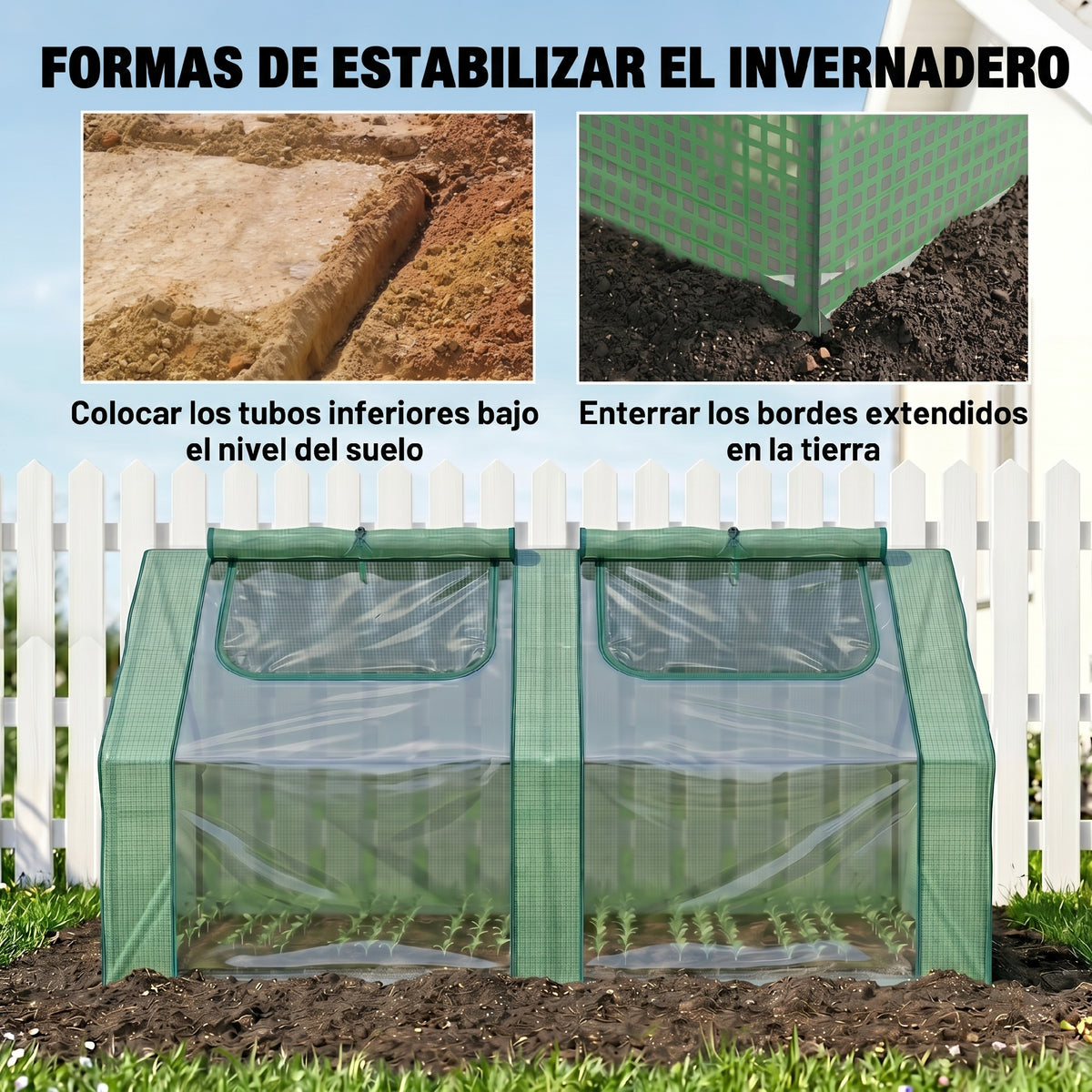 Invernadero De Terraza Outsunny Acero, Pvc Verde 180x90x90 Cm_5