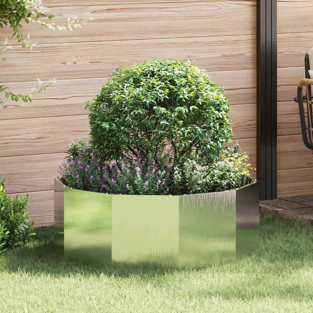 Jardinera Plateado 90 X 90 X 35 Cm Acero Inoxidable_1