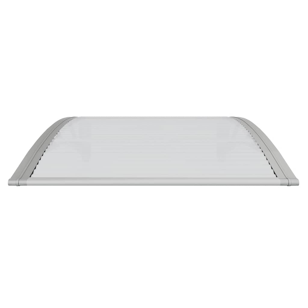 Marquesina Para Puerta Gris Y Transparente 100x75 Cm Policarbonato_3