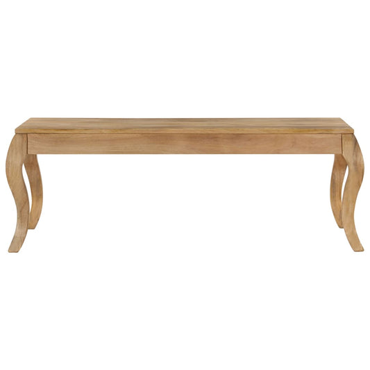 Mesa De Centro De Madera De Mango Maciza 116x66x41 Cm_0