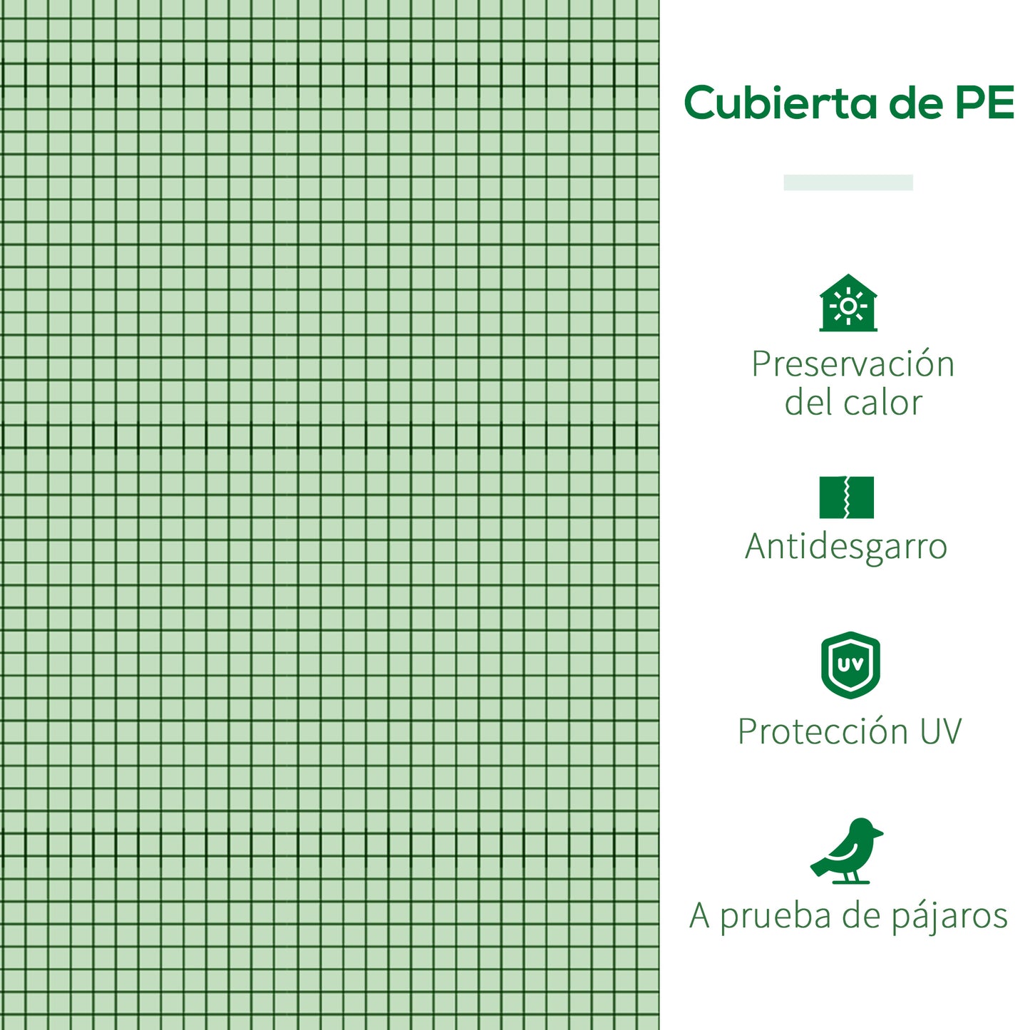 Outsunny Mini Invernadero 295x100x80 Cm Para Jardín Cultivo De Plantas Verde_3