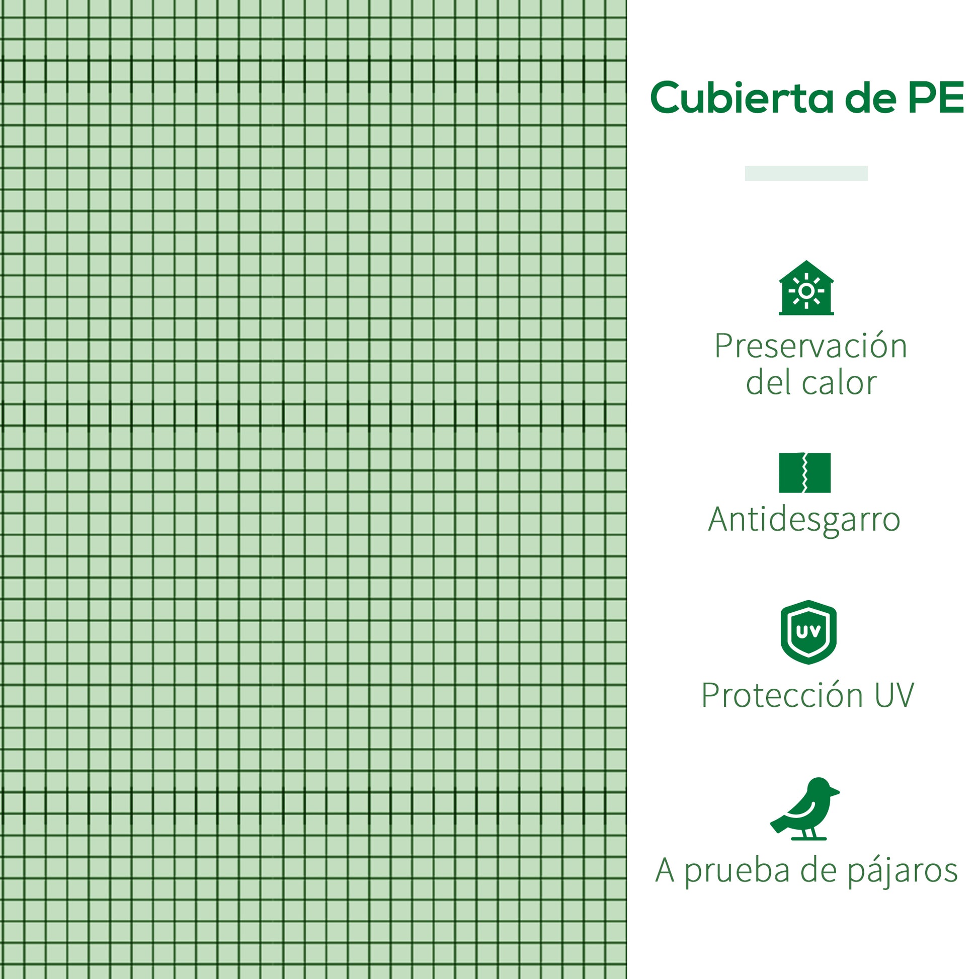 Outsunny Mini Invernadero 295x100x80 Cm Para Jardín Cultivo De Plantas Verde_3