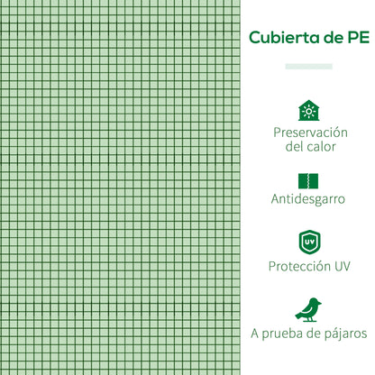 Outsunny Mini Invernadero 295x100x80 Cm Para Jardín Cultivo De Plantas Verde_3