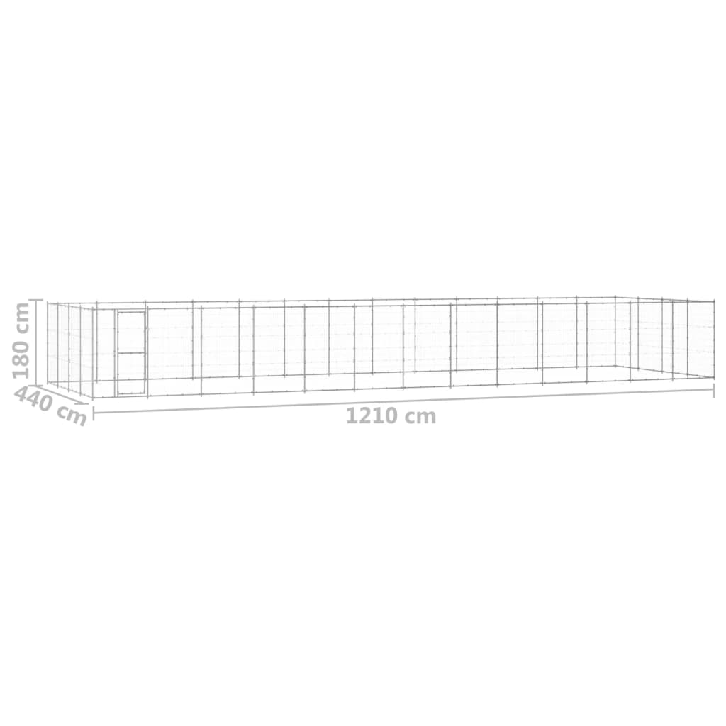 Perrera De Exterior De Acero Galvanizado 53,24 M²_5