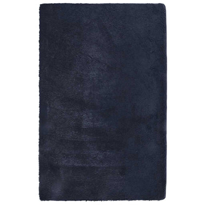 Vidaxl Alfombra De Pelo Largo Navarra Azul Marino 130x200 Cm Poliéster_0