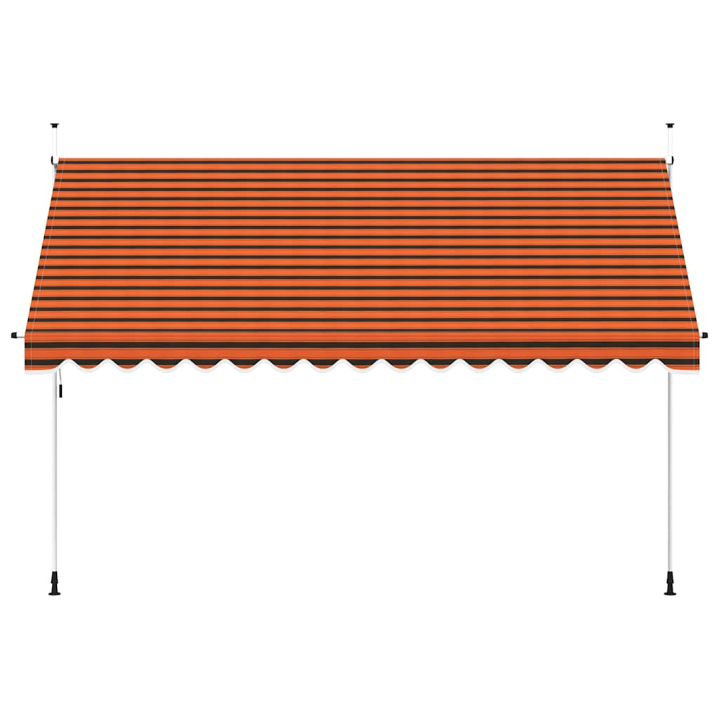 Toldo Manual Retráctil Naranja Y Marrón 400 Cm_2