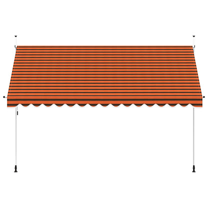 Toldo Manual Retráctil Naranja Y Marrón 400 Cm_2