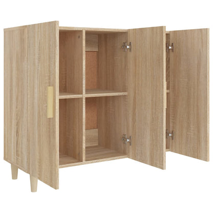 Aparador De Madera De Ingeniería Roble Sonoma 90x34x80 Cm / Vetonek_3