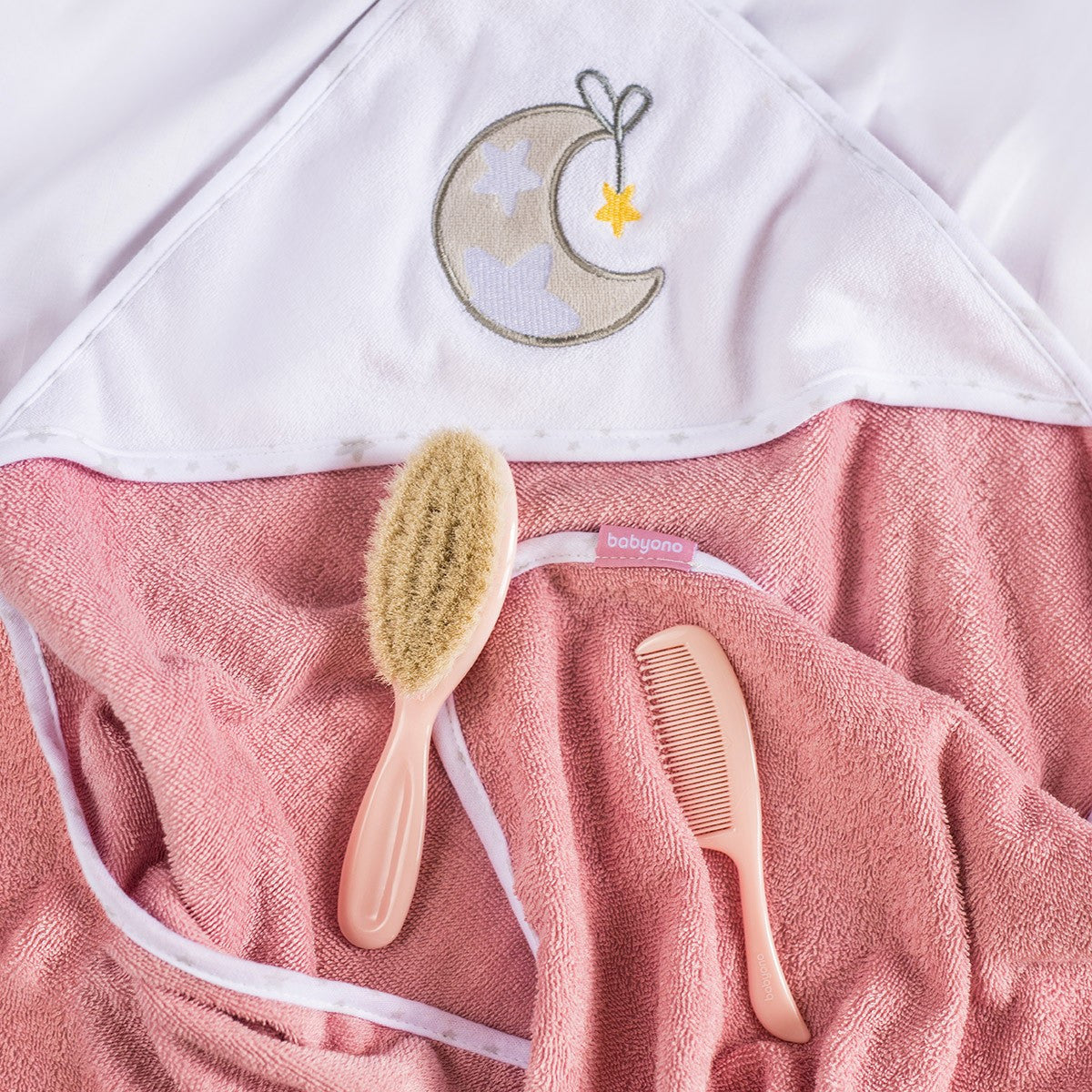 Babyono Set Cepillo Y Peine Con Cerdas Naturales Extra Suaves | Peina Sin Tirones Y Cuida Su Cabecita Desde El Primer_4