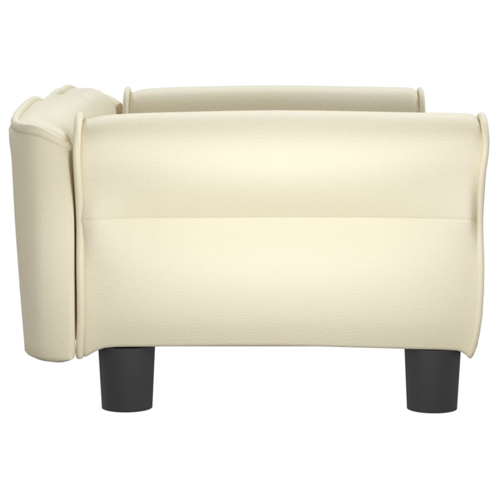 Cama Para Perros De Cuero Sintético Crema 70x45x30 Cm / Vetonek_3