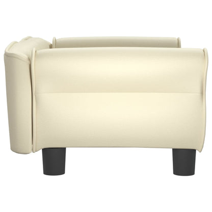 Cama Para Perros De Cuero Sintético Crema 70x45x30 Cm / Vetonek_3