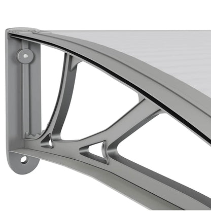 Marquesina Para Puerta Gris 400x100 Cm Policarbonato_5
