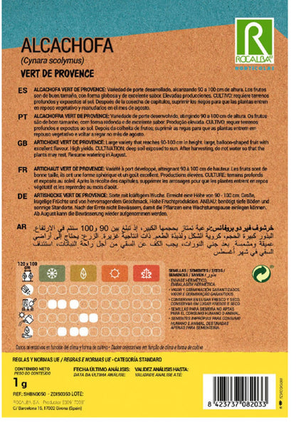 Semillas Alcachofa Vert Provence 1g