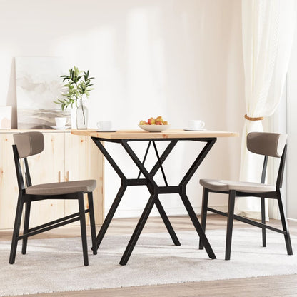 Mesa De Comedor Marco Y Madera Maciza Pino Y Acero 80x80x75,5cm_1