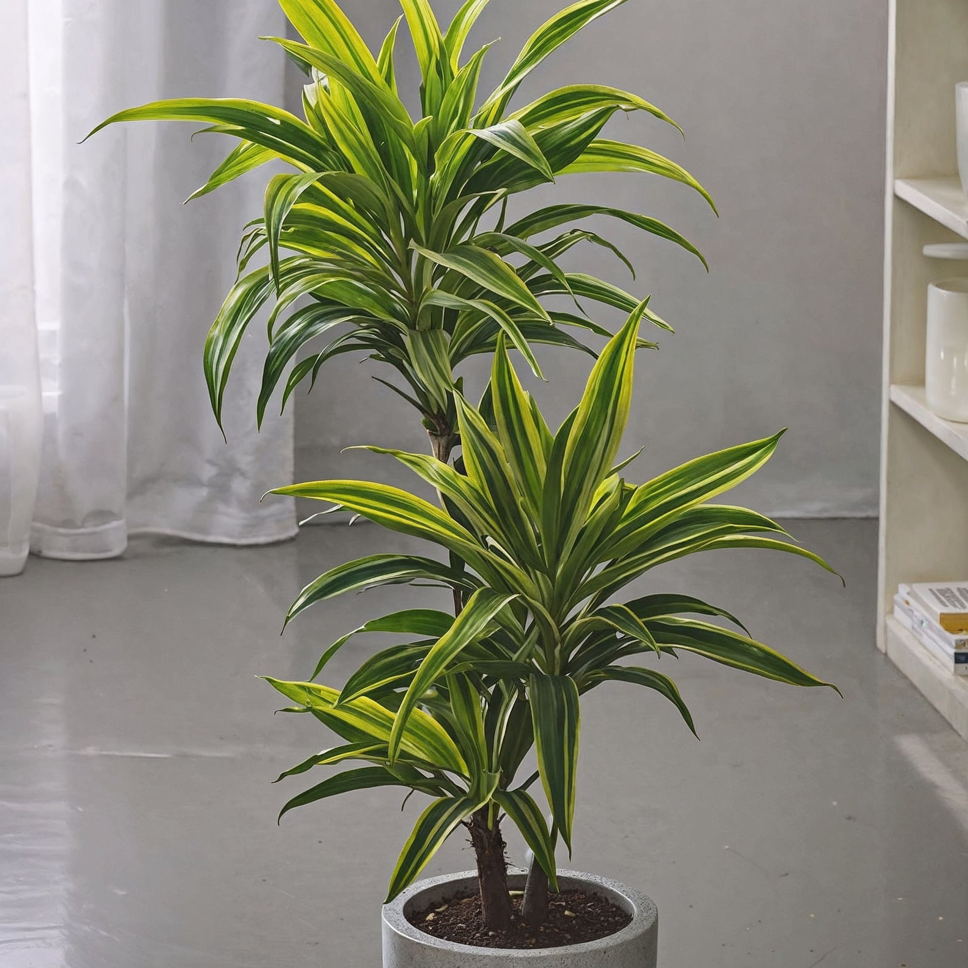 Drácena - Dracaena Deremensis 'lemon Lime' - Altura 60-70cm - ⌀17cm