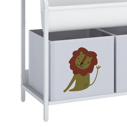 Estante Infantil Aiyaplay Metal, Tecido Não Tecido Branco 60x30x76 Cm_4